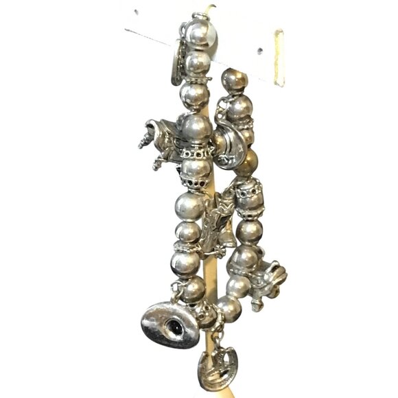 Silver Tone Stretch Western Charm Bracelet (1357) - Picture 4 of 5